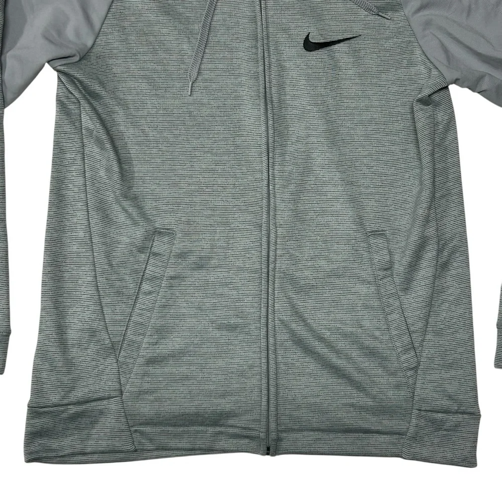 Nike Dry Fit Mens Size M Hoodie Full Zip Gym Running Training Activewear Pockets - Picture 2 of 10